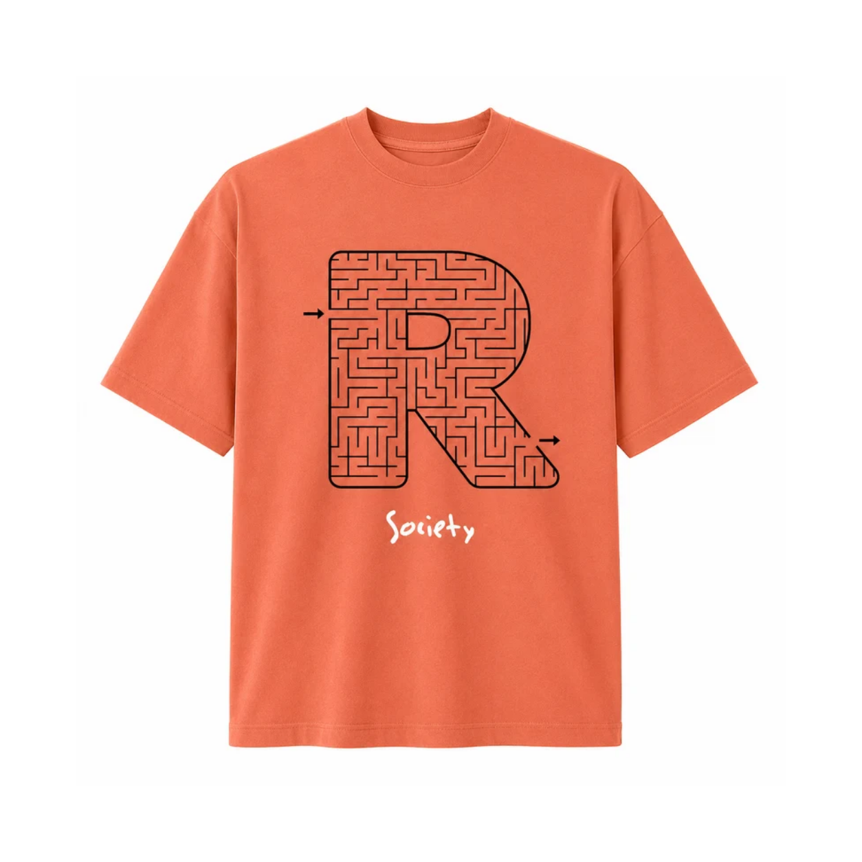 Without God Tee – Coral Heavyweight Cotton Graphic Tee Shirt