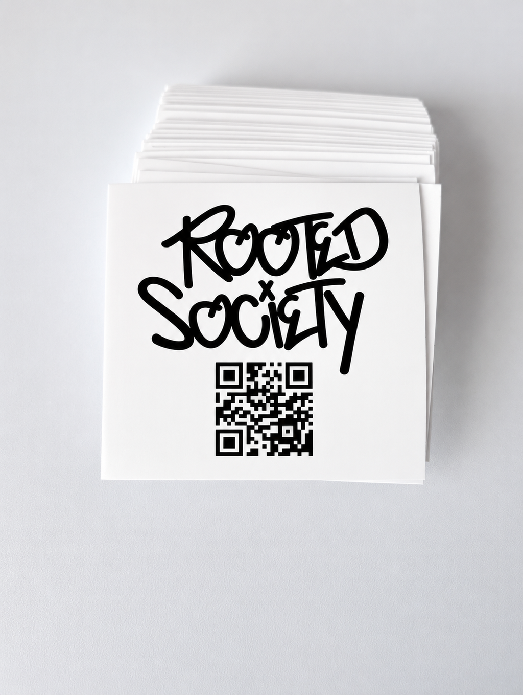 Rooted Society QR Code Sticker — PACK OF 5