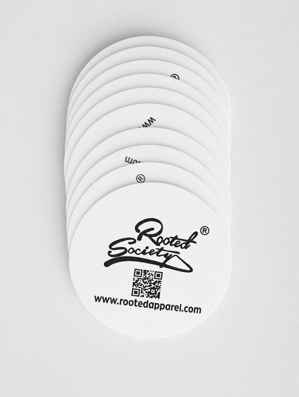 Rooted Society QR Code Sticker — PACK OF 5