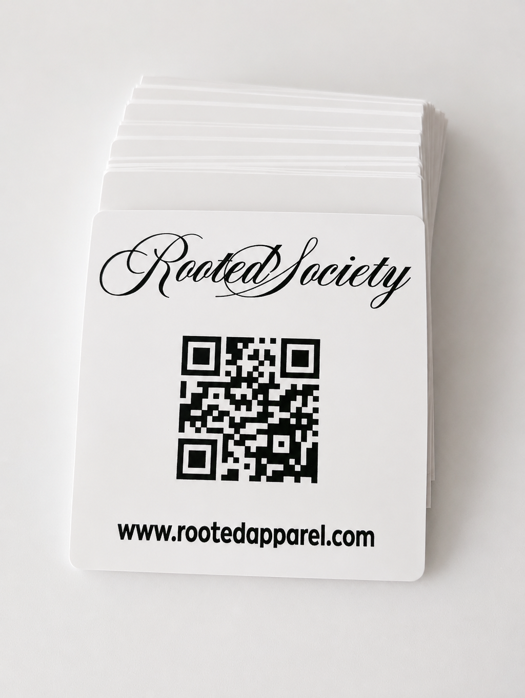 Rooted Society QR Code Sticker — PACK OF 5