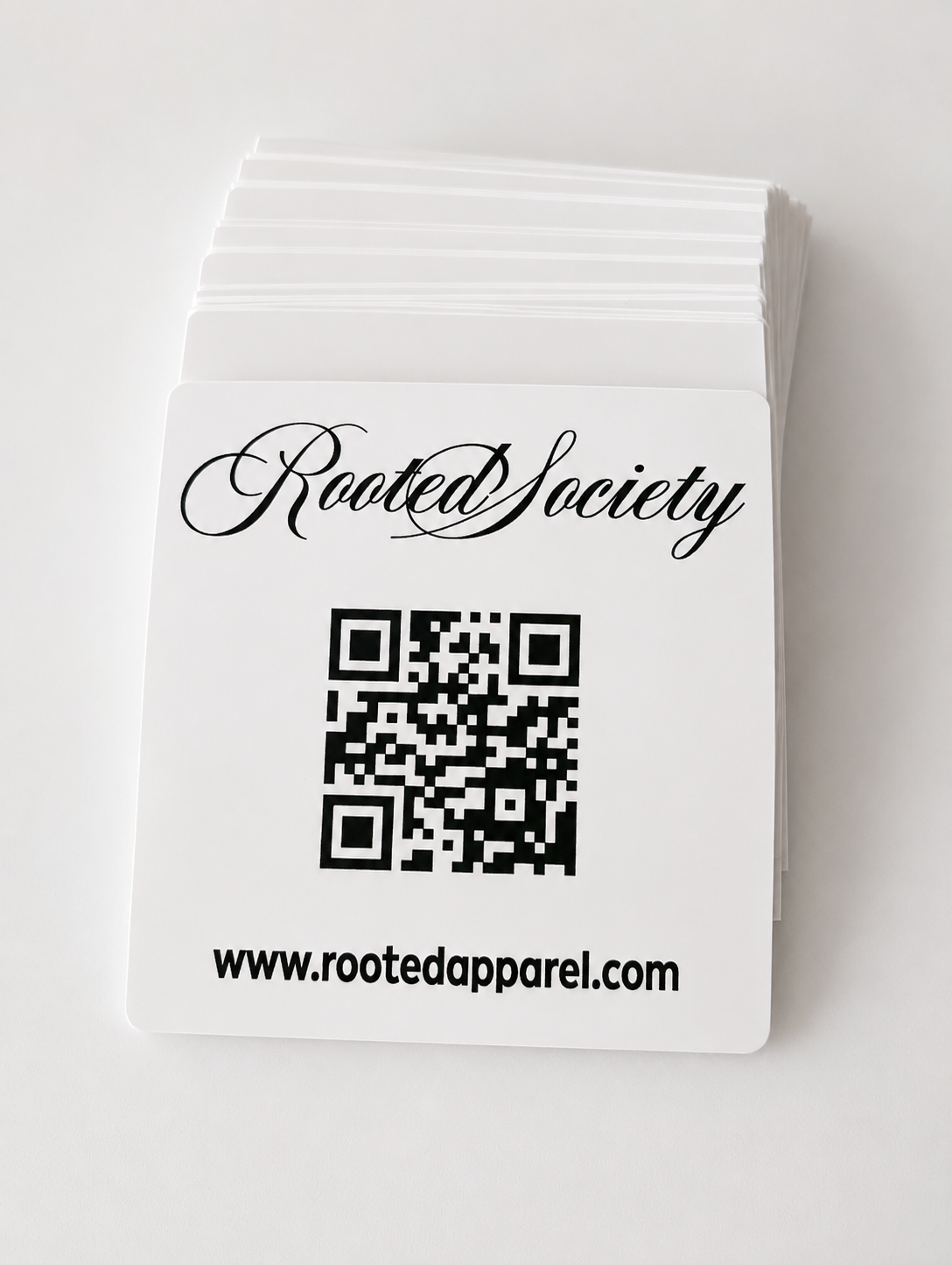 Rooted Society QR Code Sticker — PACK OF 5