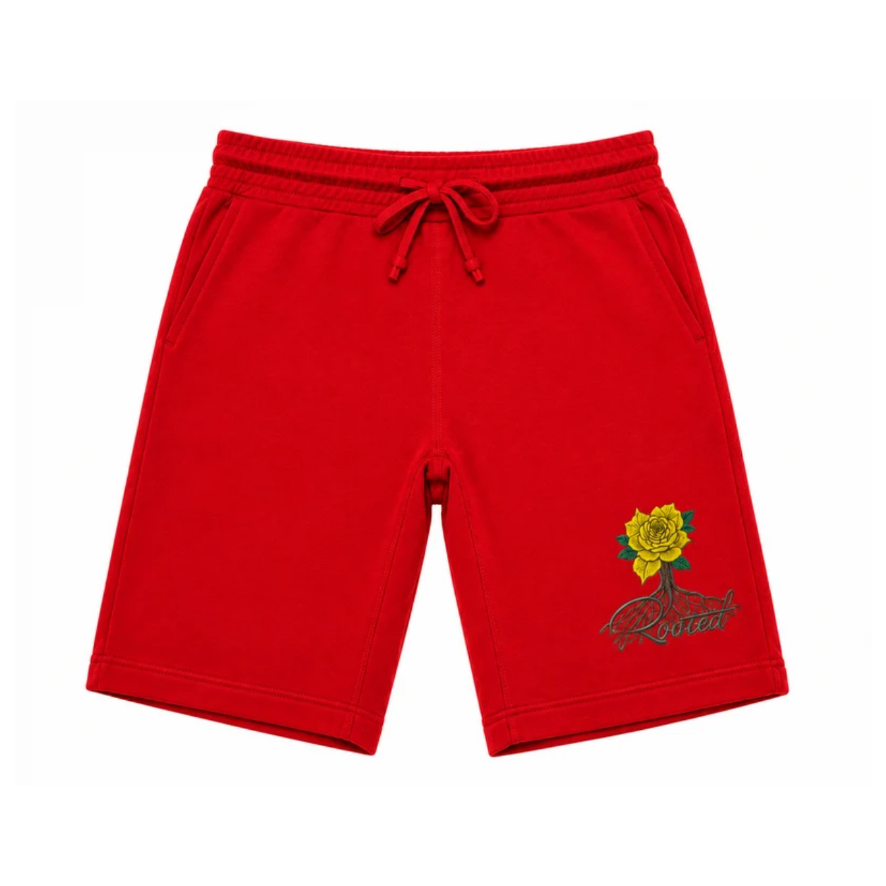 Rooted Logo Fleece Shorts – Cotton Blend